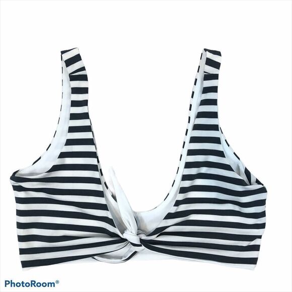 Unbranded Grey and White Striped Bikini Medium - Picture 4 of 11